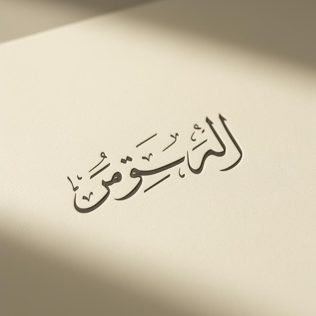 Minimalistische Arabische kalligrafie — symbool voor traditie en kennis